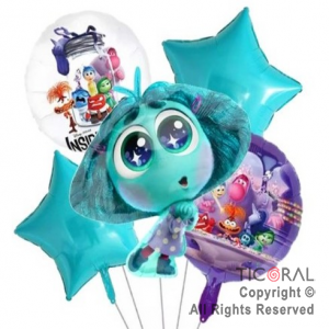 SET DE GLOBOS METALIZADO INTENSAMENTE ENVIDIA 5 UNIDADES 